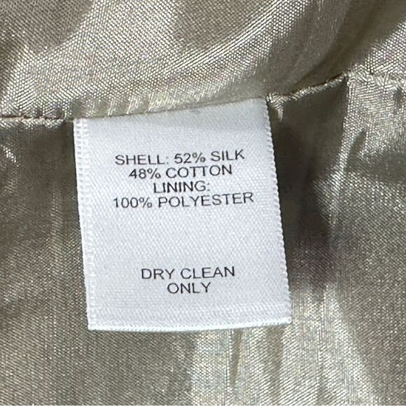 Talbots‎ Womens Blazer Size 12 Brown Herringbone Vintage Italian Cotton Silk - Picture 9 of 9